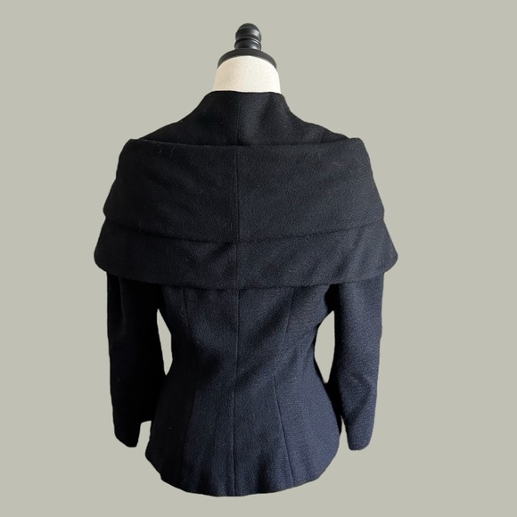 vintage Lilli Ann black wool jacket with fur trim size small - Picture 8 of 12